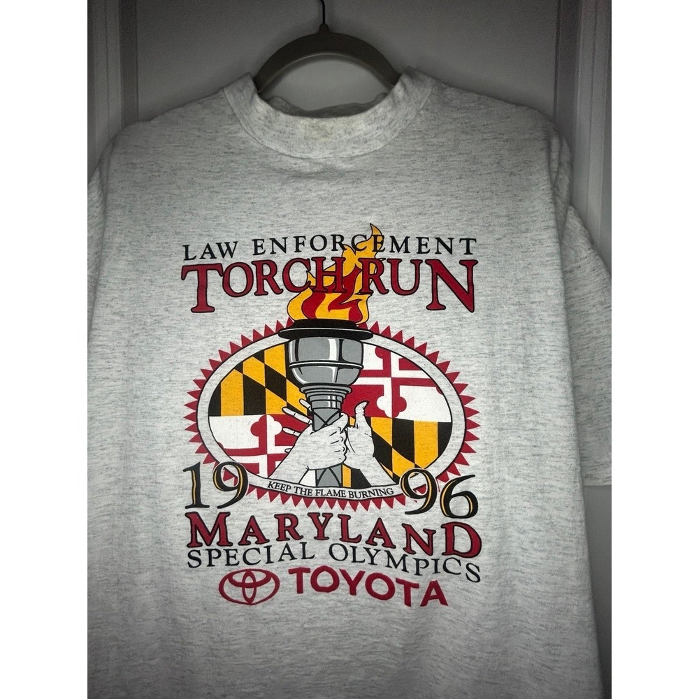 Vintage 1996 Single Stitch "Law‎ Enforcement Special Olympics Torch Run" T-Shirt